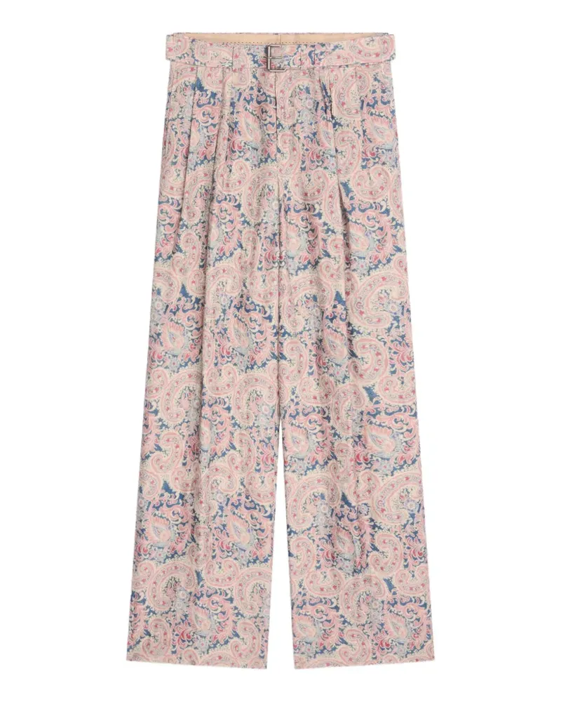 Dries van Noten Jacquard-Hose mit Gürtel - Nude Nude