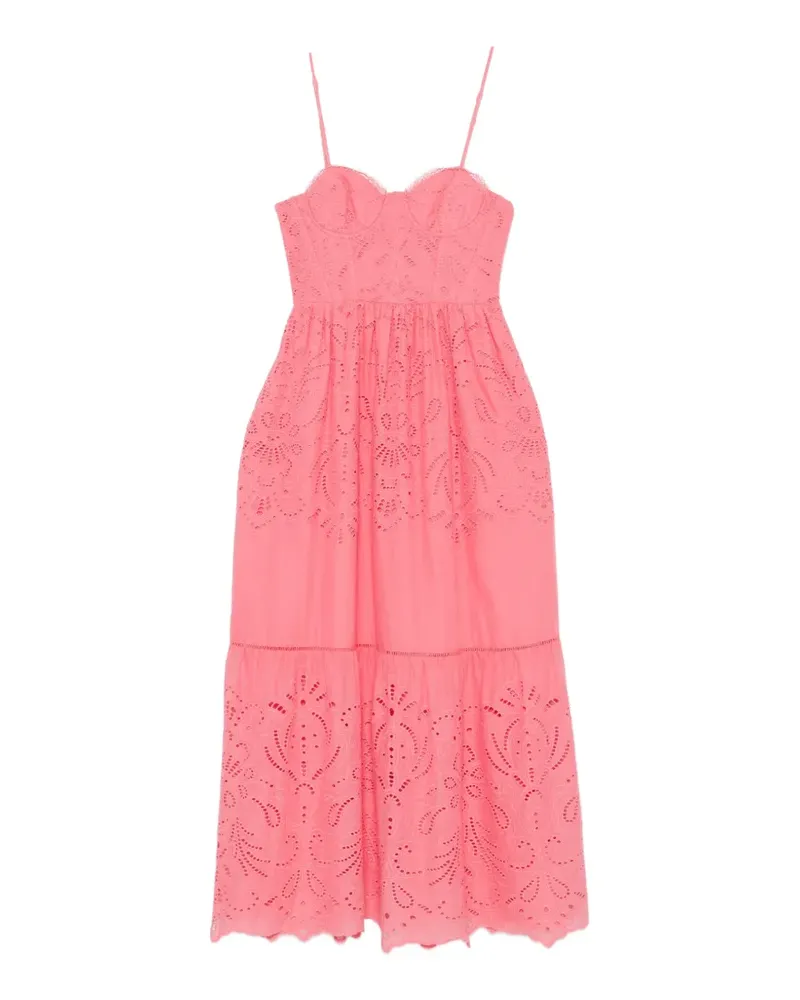 Ermanno Scervino broderie-anglaise tiered maxi dress - Rosa Rosa