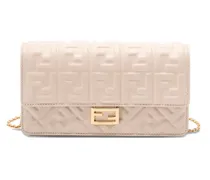 Baguette Clutch mit Kettenriemen - Weiß