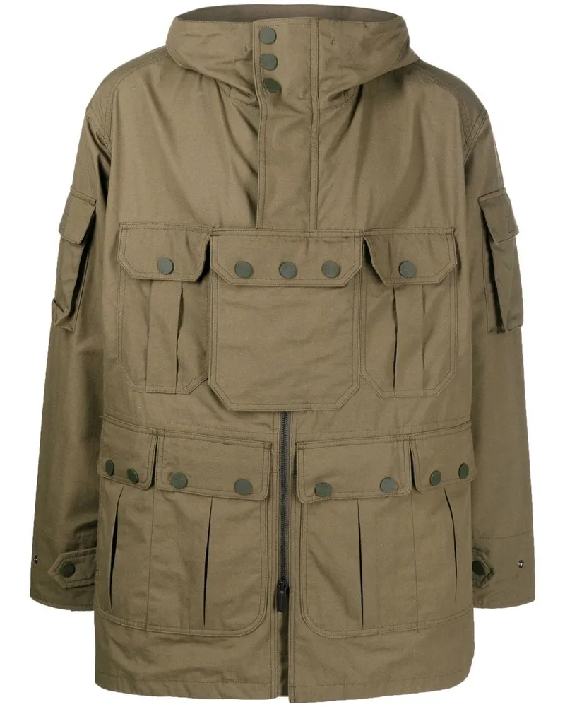 White Mountaineering Jacke im Military-Look Grün