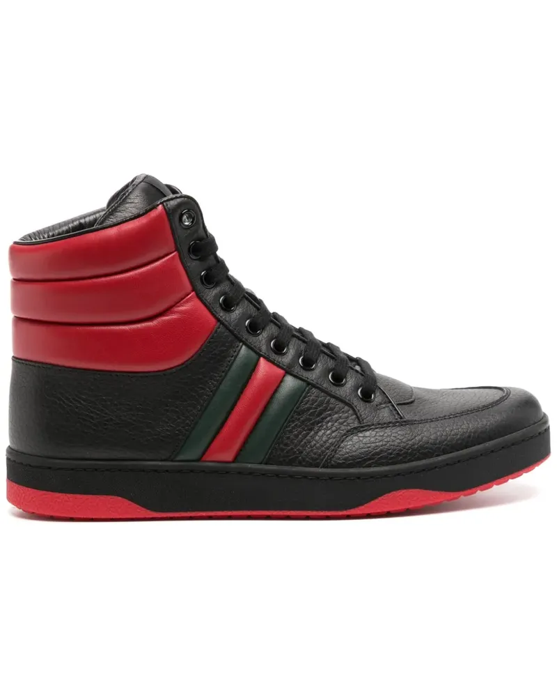 Gucci High-Top-Sneakers aus Leder - Schwarz Schwarz