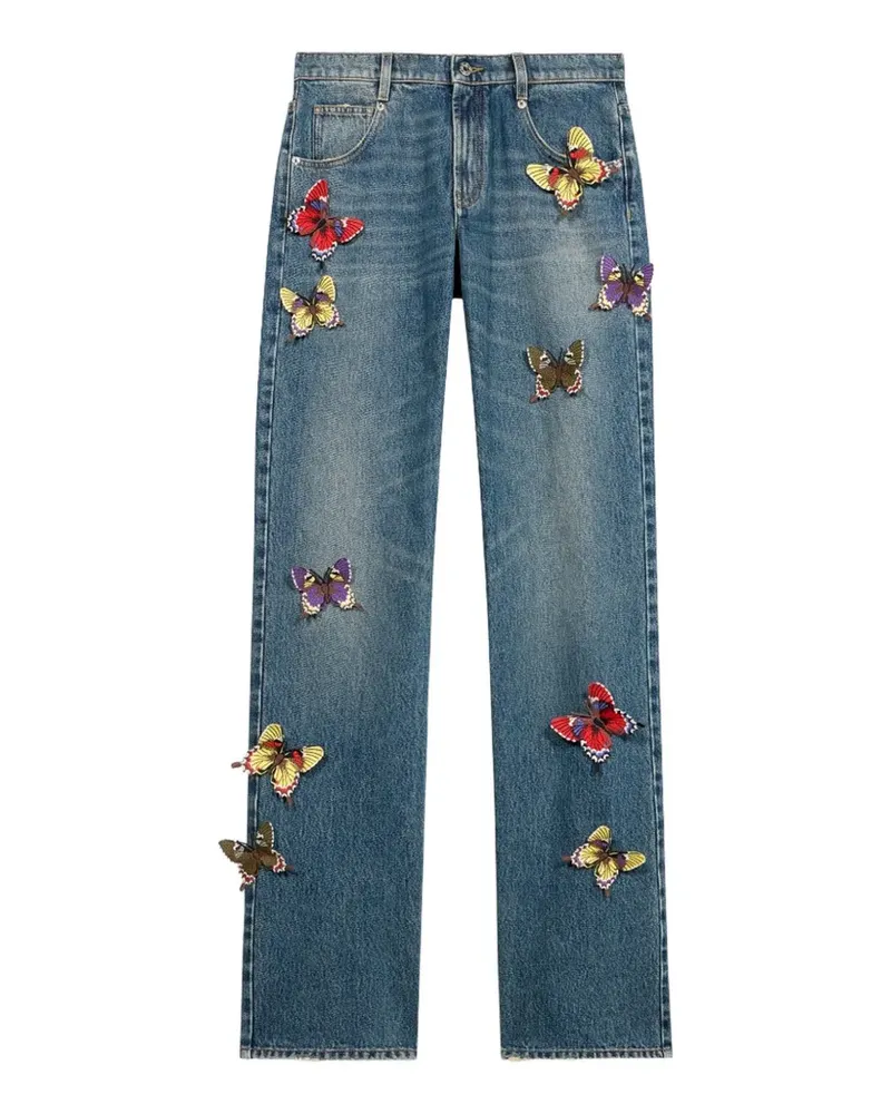 Blumarine Jeans mit Schmetterlingsverzierung - Blau Blau