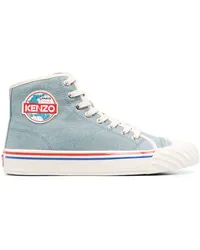 Kenzo High-Top-Sneakers mit Logo-Patch Blau