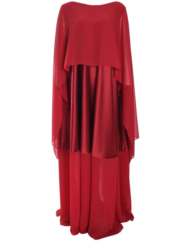 Talbot Runhof Maxikleid im Cape-Stil - Rot Rot
