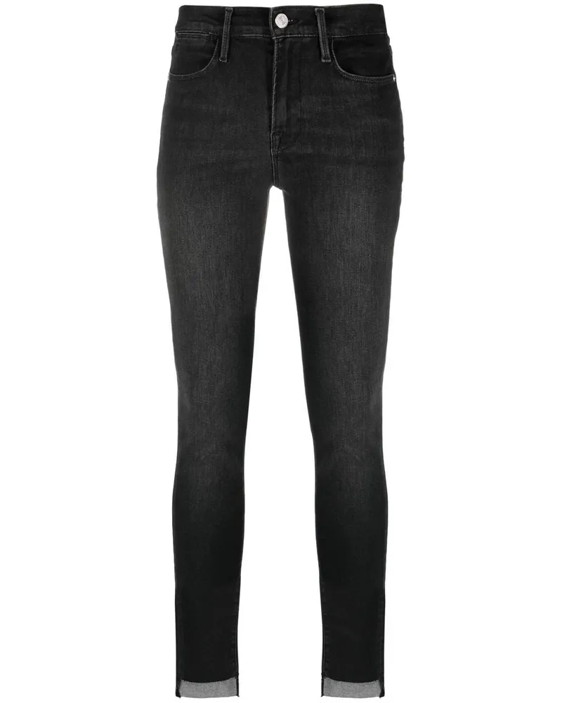 Frame Denim Le High Skinny-Jeans Schwarz