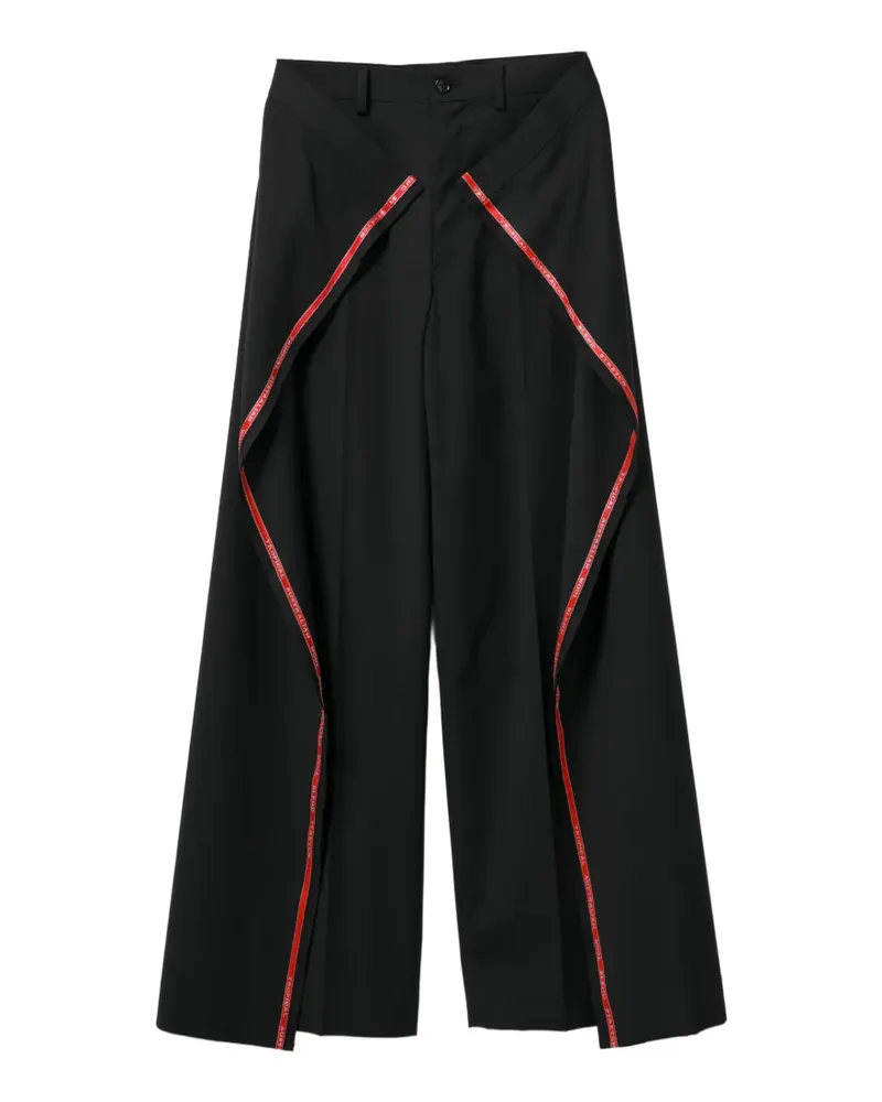 Junya Watanabe Hose mit weitem Bein - Schwarz Schwarz