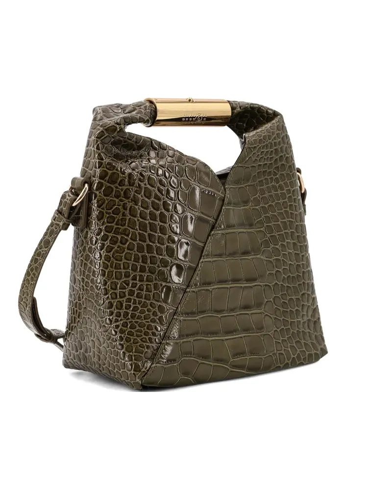 Maison Margiela crocodile-embossed shoulder bag - Grün Grün