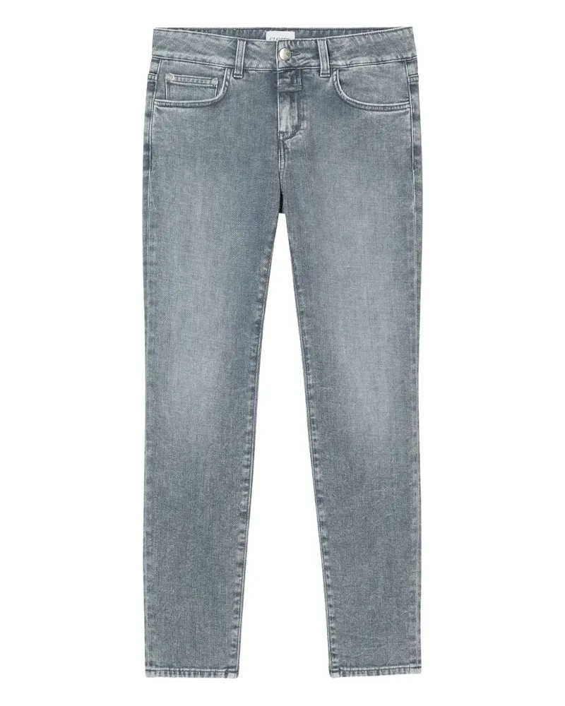 Closed Jeans mit Logo-Patch - Grau Grau