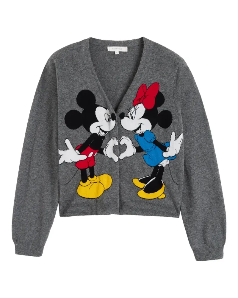 Chinti & Parker Mickey Heart Minnie Cardigan - Grau Grau