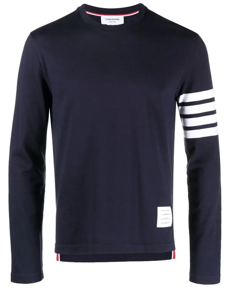 Thom Browne T-Shirt mit Streifen - Blau Blau