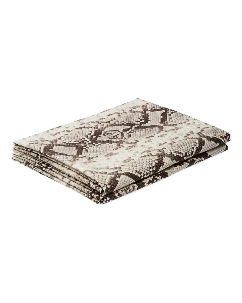 Philipp Plein snake-print pillowcase (set of two) - Nude Nude