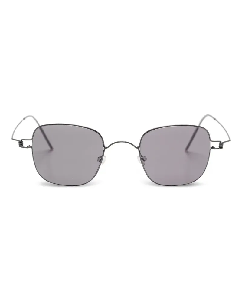 Lindberg Sonnenbrille mit eckigem Gestell - Grau Grau