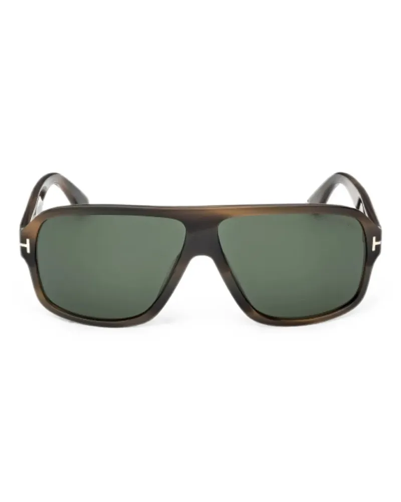 Tom Ford Eckige William Sonnenbrille in Schildpattoptik - Braun Braun