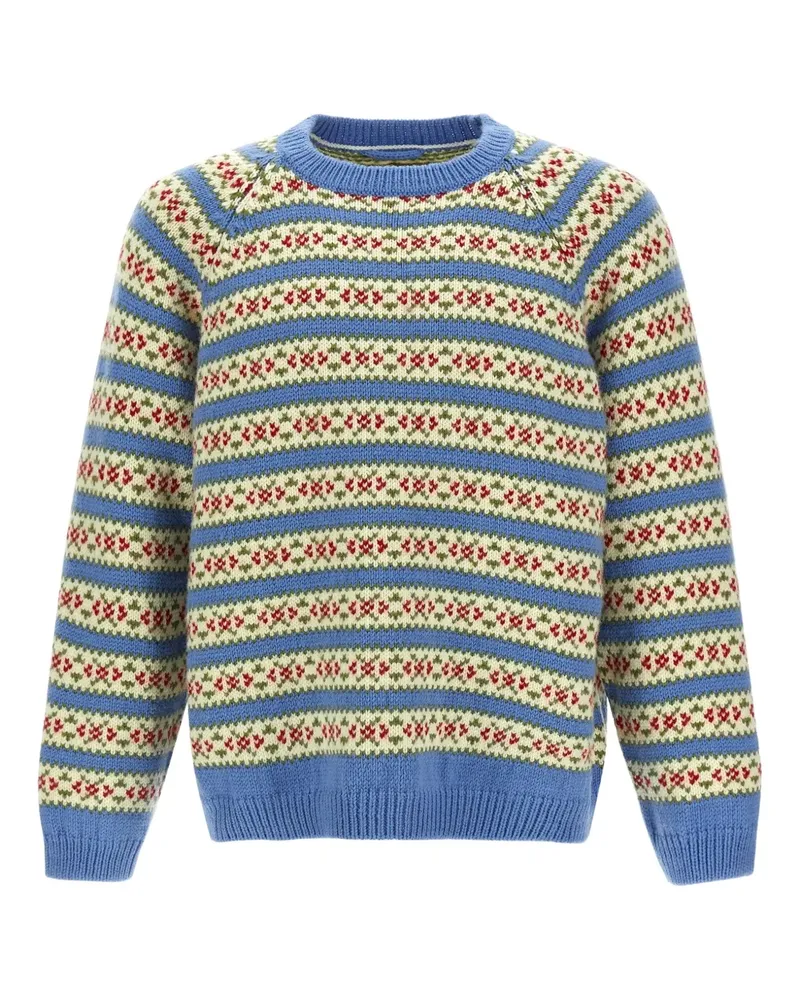 BODE Wedgewood striped-pattern sweater - Blau Blau