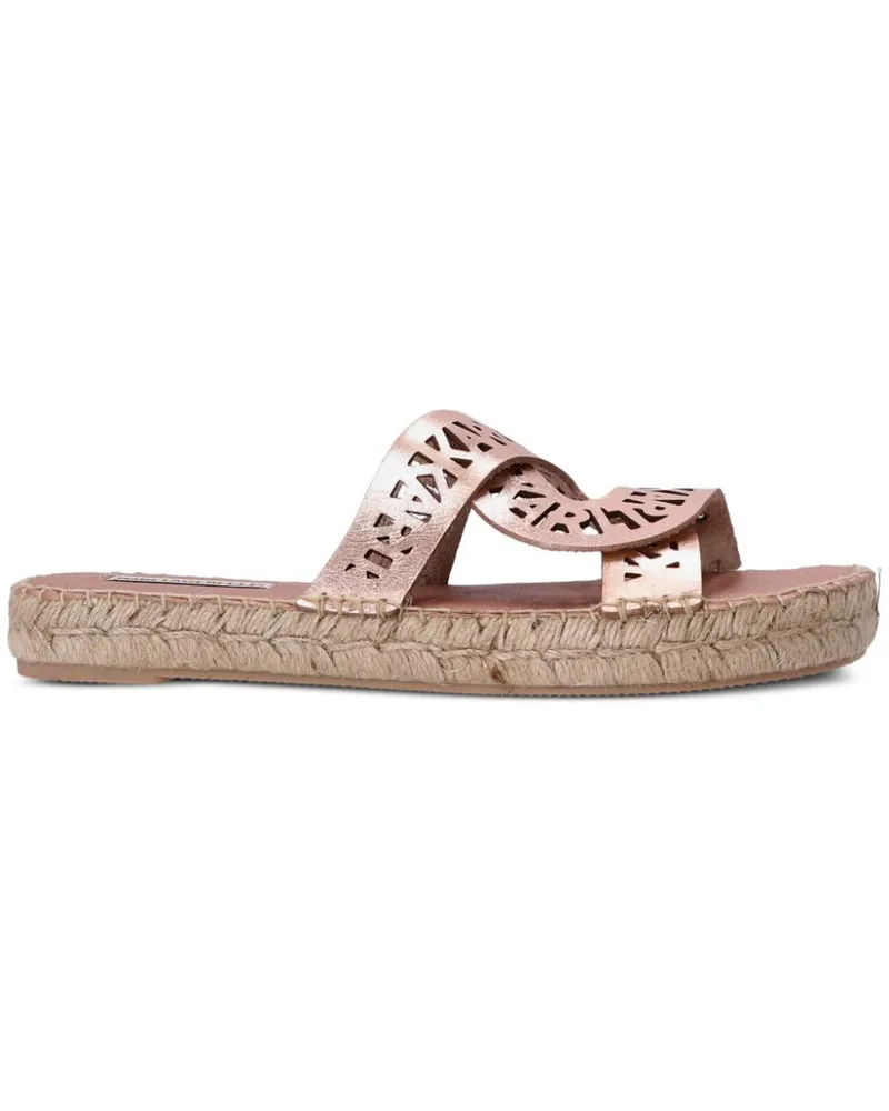 Karl Lagerfeld Souk Interlock Loop Espadrille-Pantoletten - Rosa Rosa
