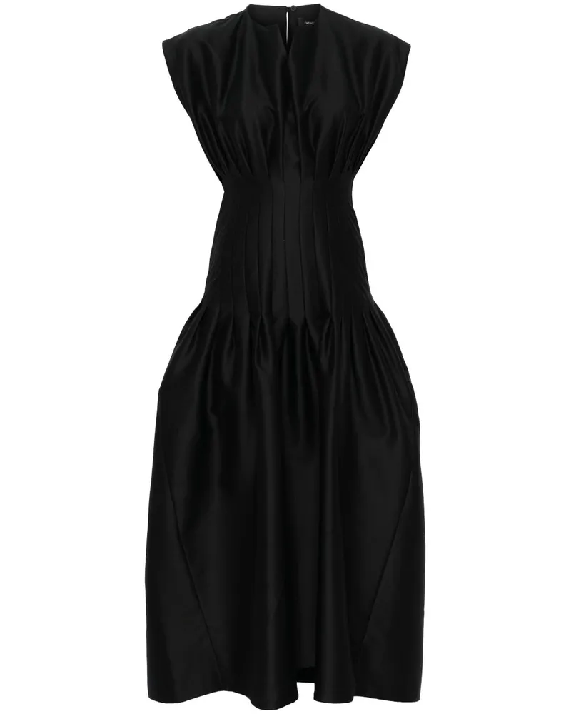 Fabiana Filippi Maxikleid mit Falten - Schwarz Schwarz