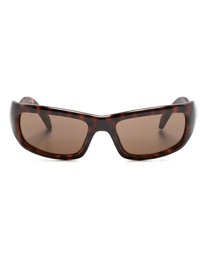Balenciaga Hamptons Sonnenbrille mit eckigem Gestell - Braun Braun