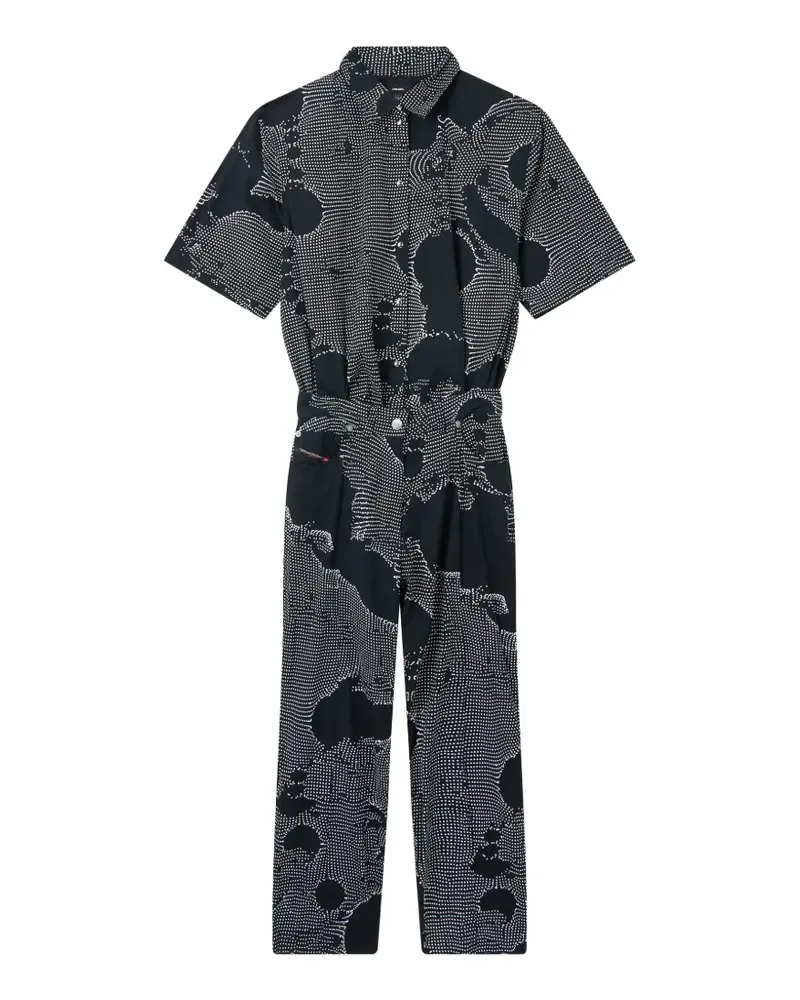 Diesel Jumpsuit mit Gürtel - Schwarz Schwarz
