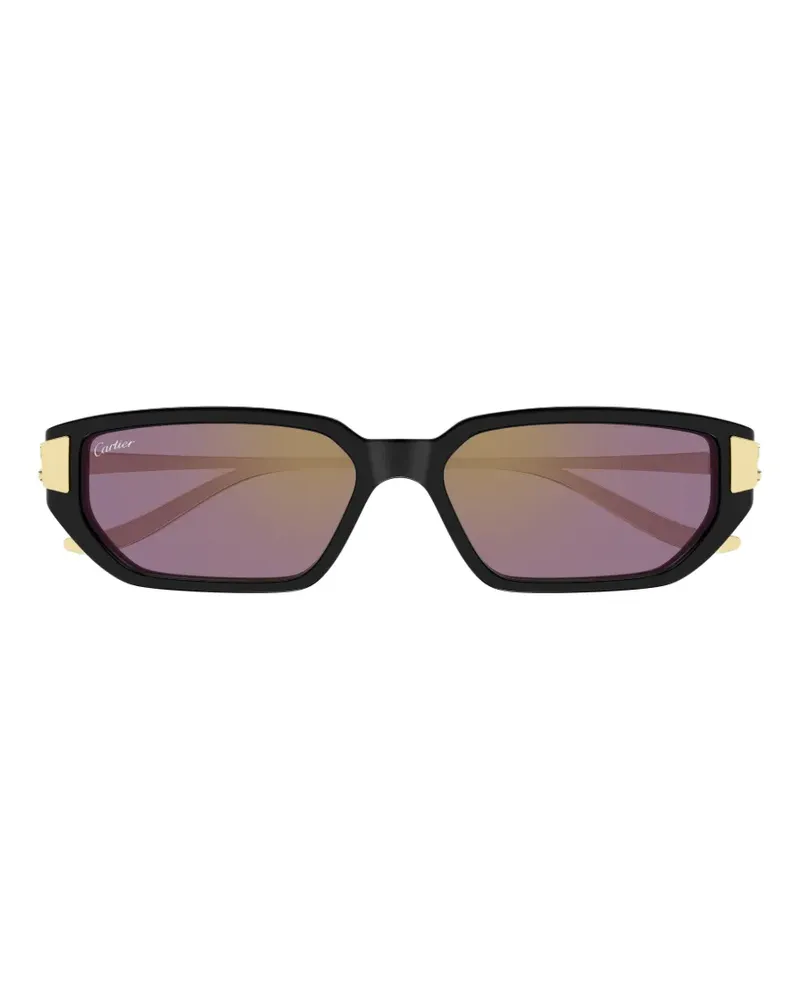 Cartier Panthere de Cartier Sonnenbrille mit geometrischem Gestell - Schwarz Schwarz