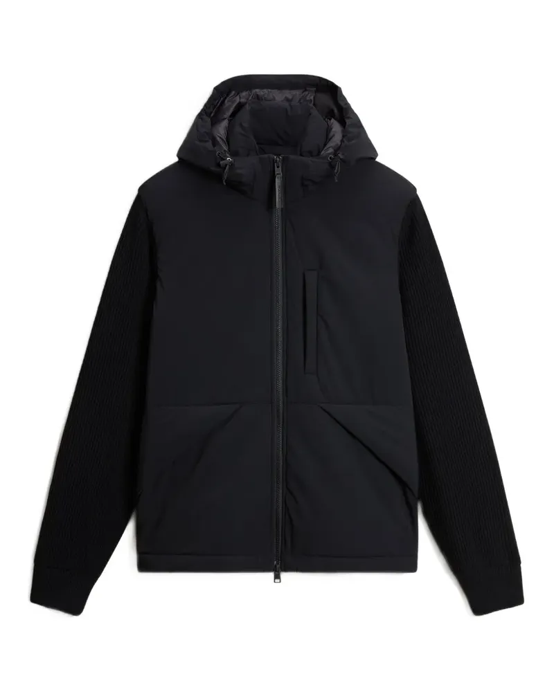 Woolrich Matt Stretch Hybrid Jacke - Schwarz Schwarz