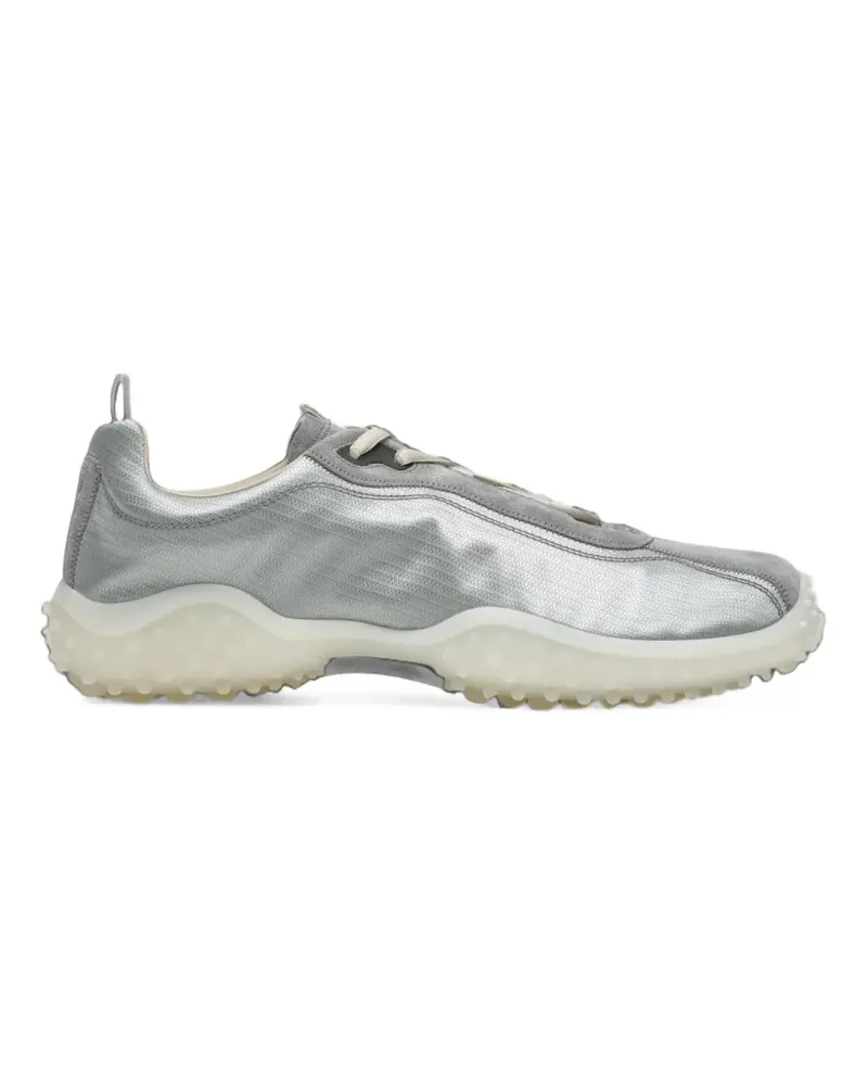 Miu Miu Bubble technical fabric and suede sneakers - Silber Silber