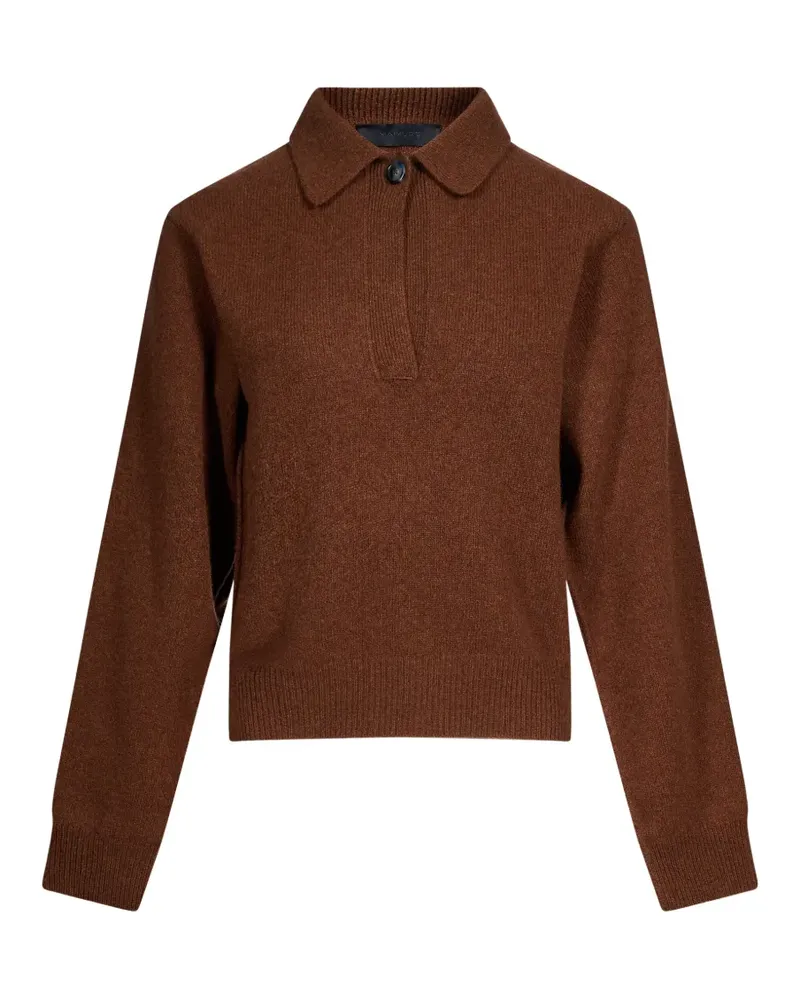 Haikure Langärmeliger Polopullover mit Polokragen - Braun Braun