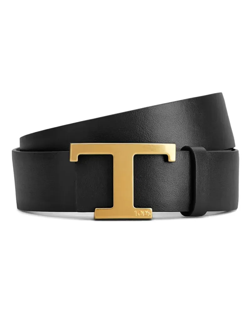 TOD'S Gürtel mit T-Schnalle - Schwarz Schwarz