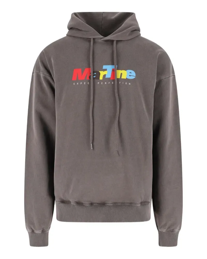 Martine Rose logo-print hoodie - Braun Braun