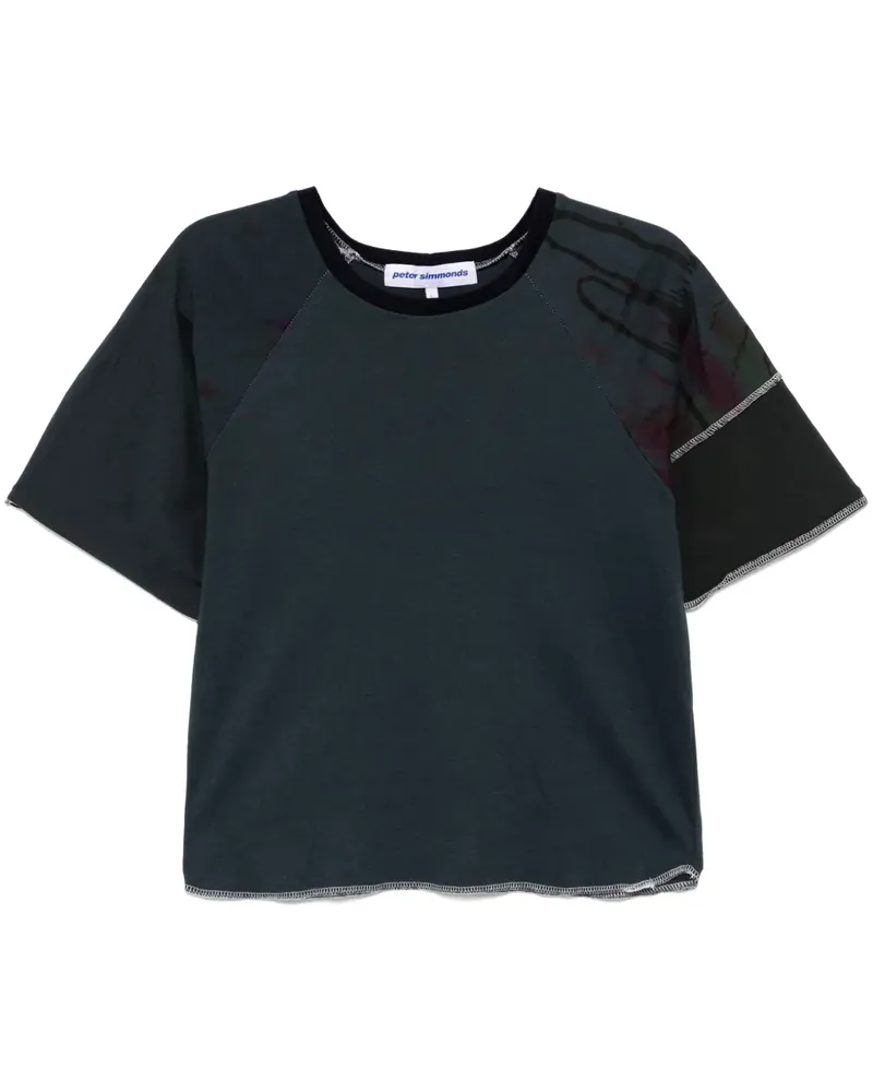 Stain Shade T-Shirt mit Einsätzen - Blau Blau