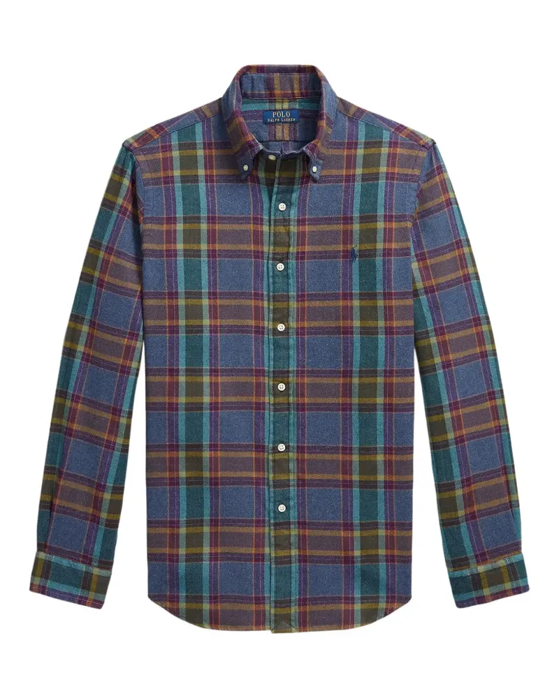 Ralph Lauren Kariertes Flanellhemd - Blau Blau