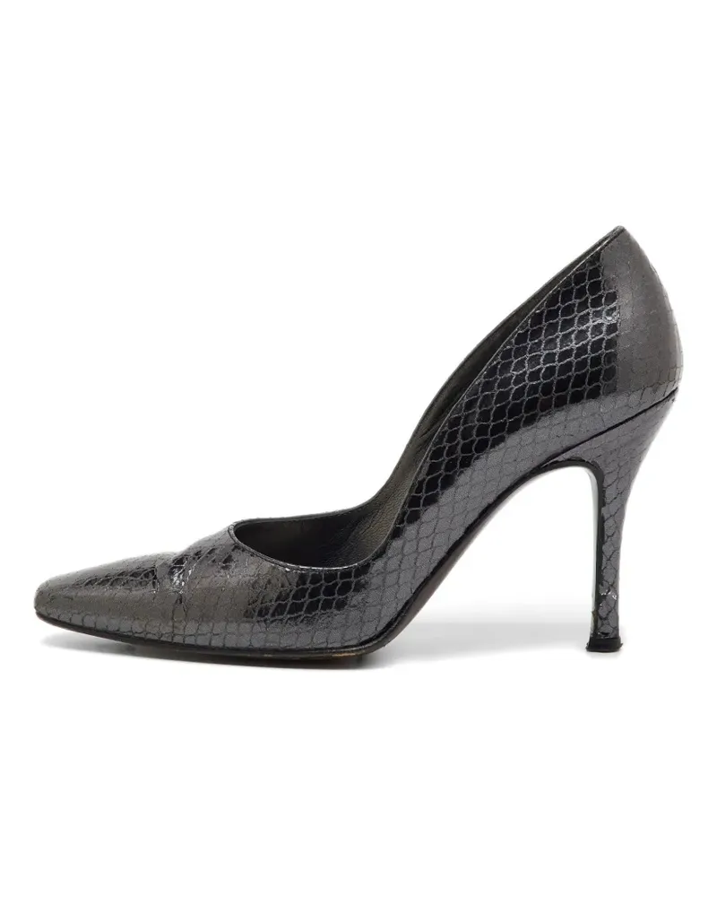 Stuart Weitzman Pumps mit Python-Prägung 95mm - Schwarz Schwarz