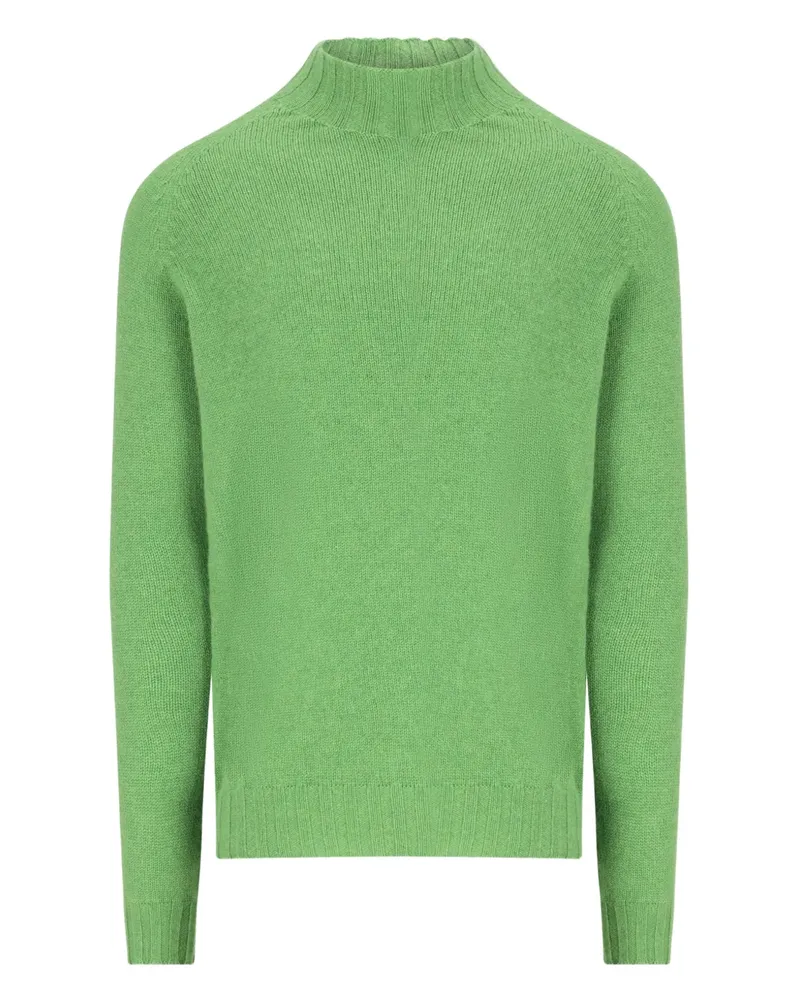 Tagliatore Kaschmirpullover mit Stehkragen - Grün Grün