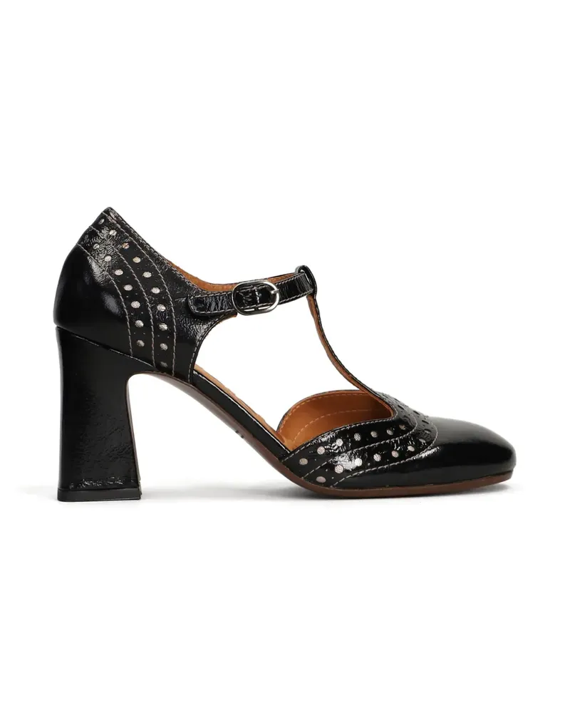 Chie Mihara Mante perforated T-bar calf leather pumps - Schwarz Schwarz