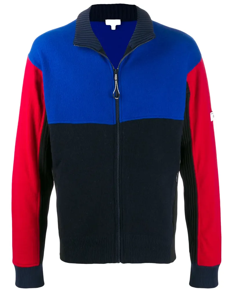 Kenzo Strickjacke in Colour-Block-Optik - Blau Blau