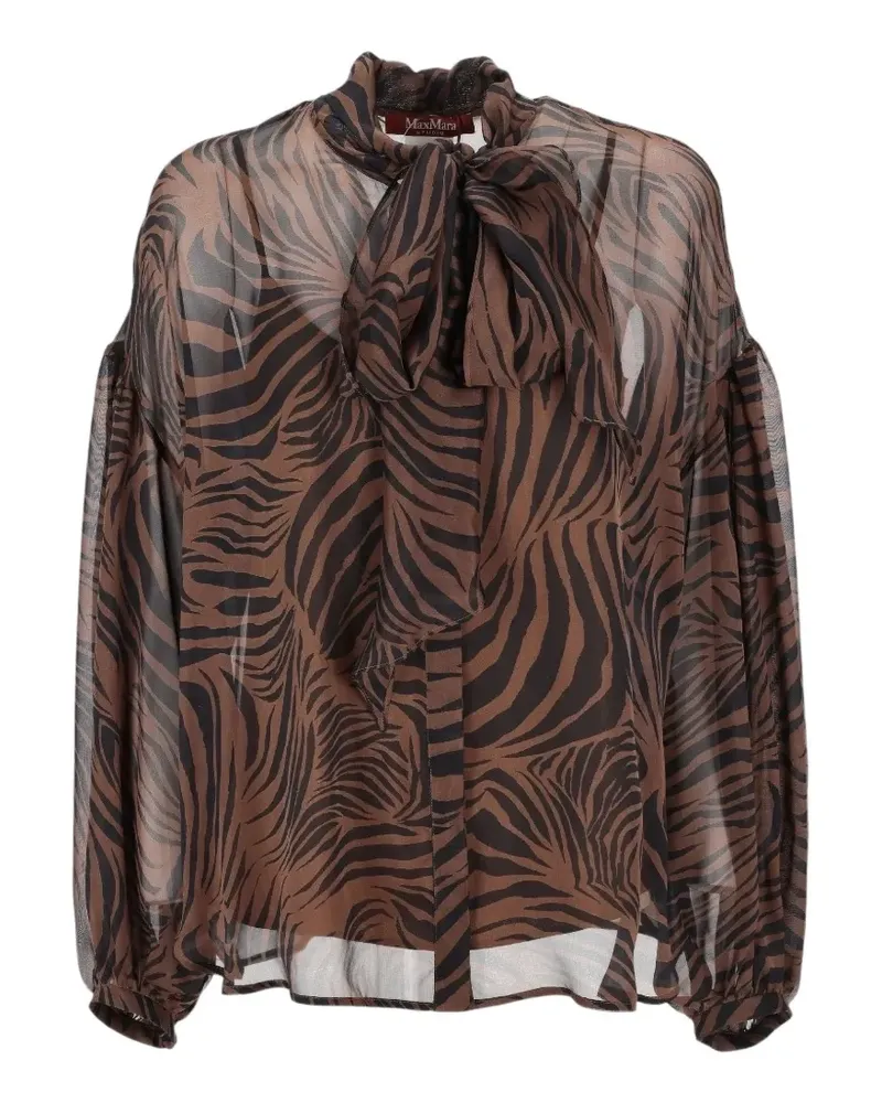 Max Mara zebra-print blouse - Braun Braun