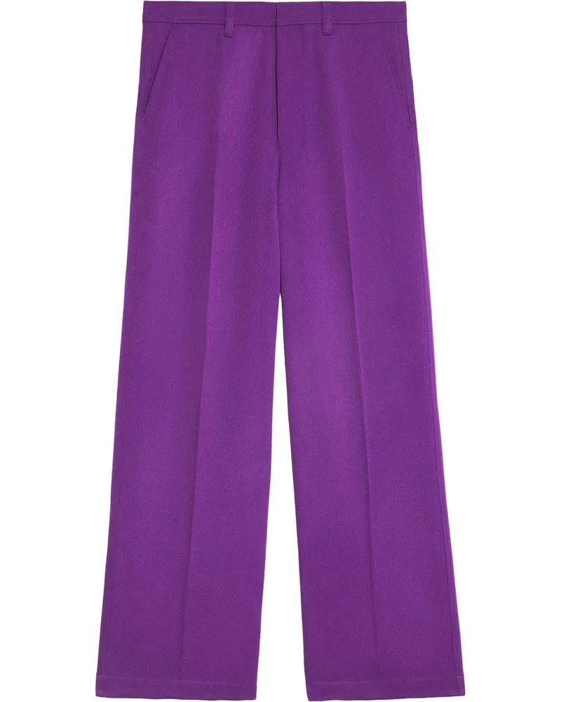 AMI Paris Hose mit weitem Bein - Violett Violett