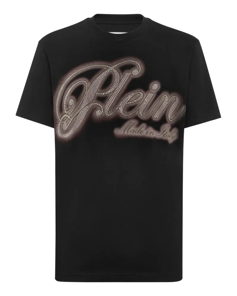 Philipp Plein T-Shirt mit Strassverzierung - Schwarz Schwarz