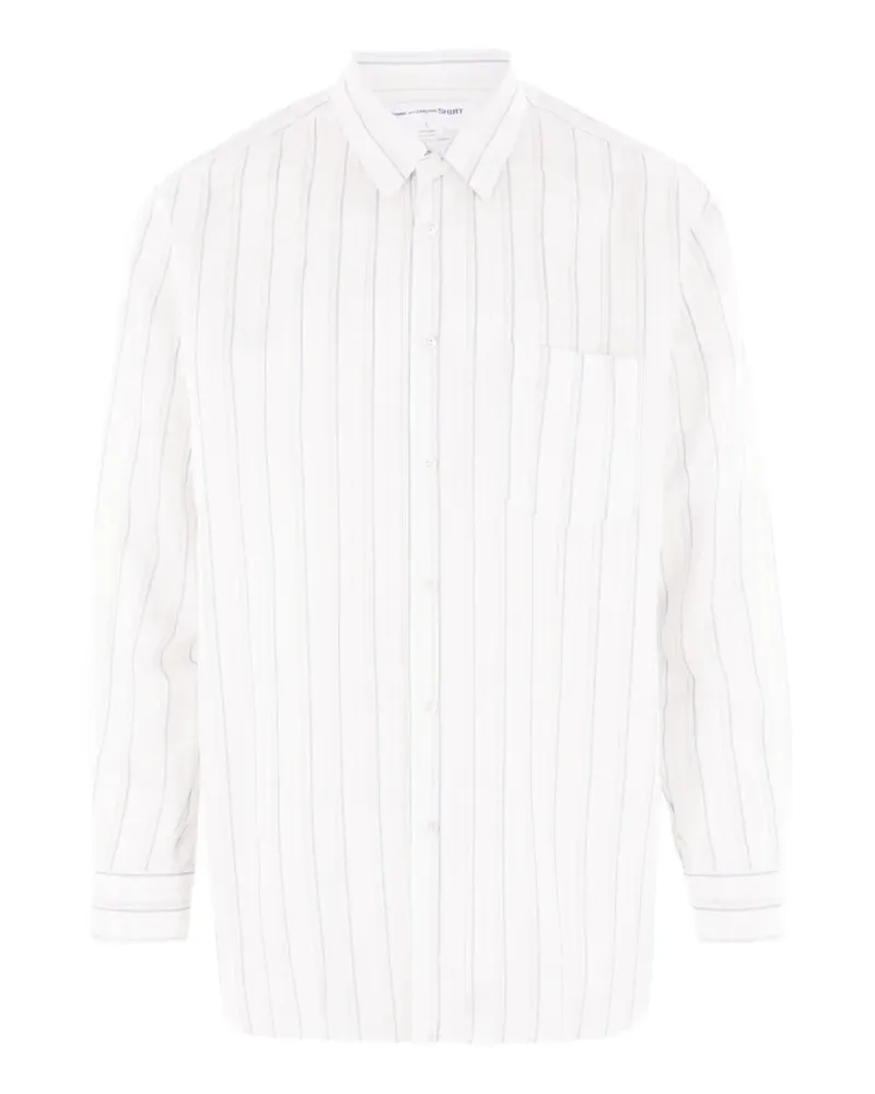 Comme des Garçons striped shirt - Weiß Weiß