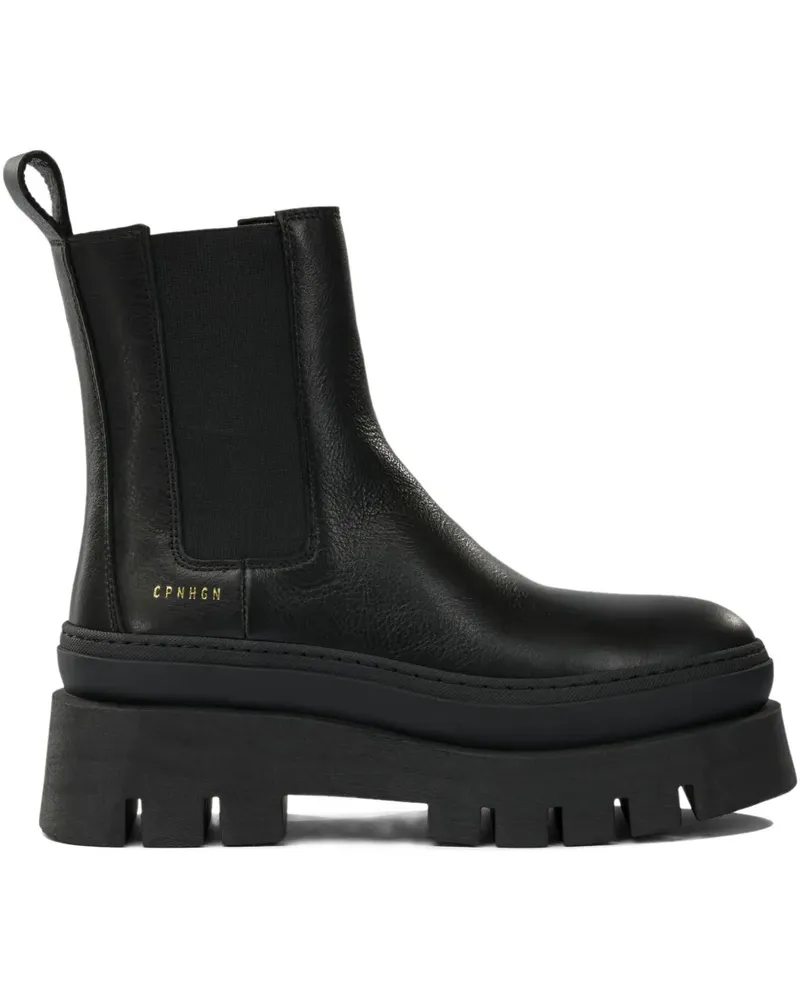 Copenhagen Stiefel mit Plateau - Schwarz Schwarz