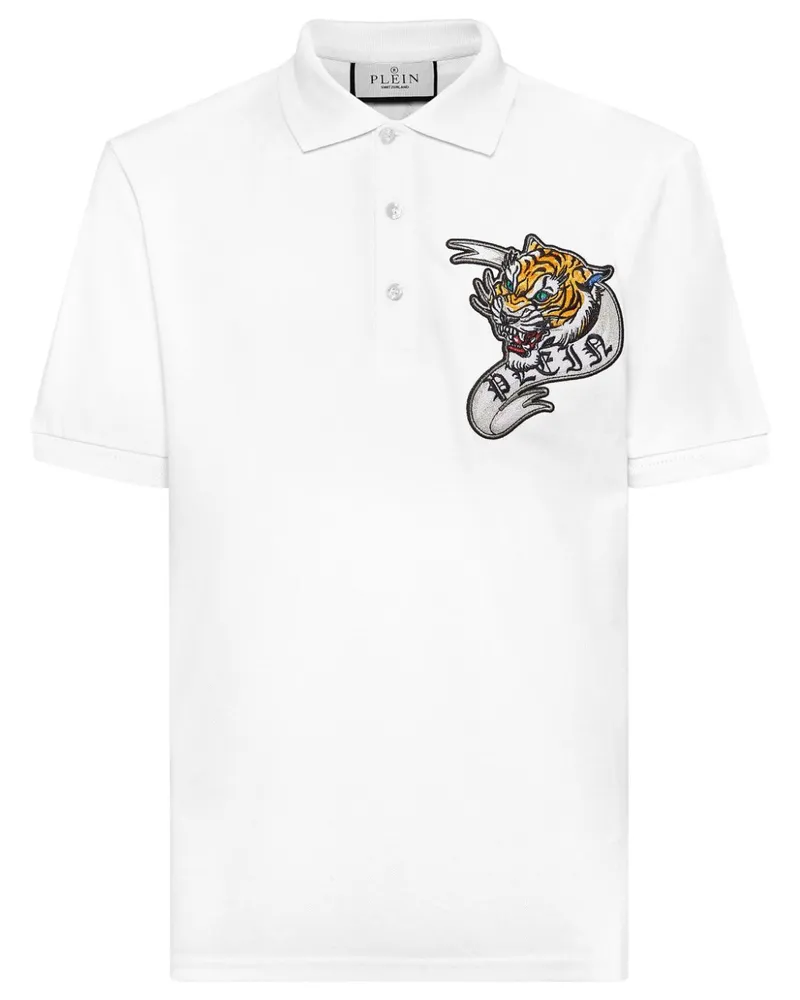 Philipp Plein Poloshirt mit Tattoo-Stickerei - Weiß Weiß