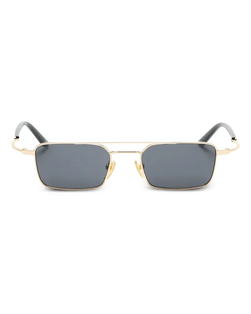 Gucci Sonnenbrille mit eckigem Gestell - Gold Gold