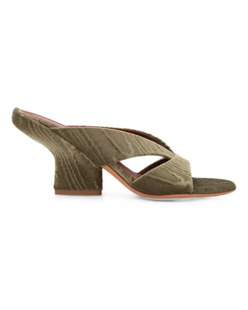 Dries van Noten heeled velvet mules - Grün Grün
