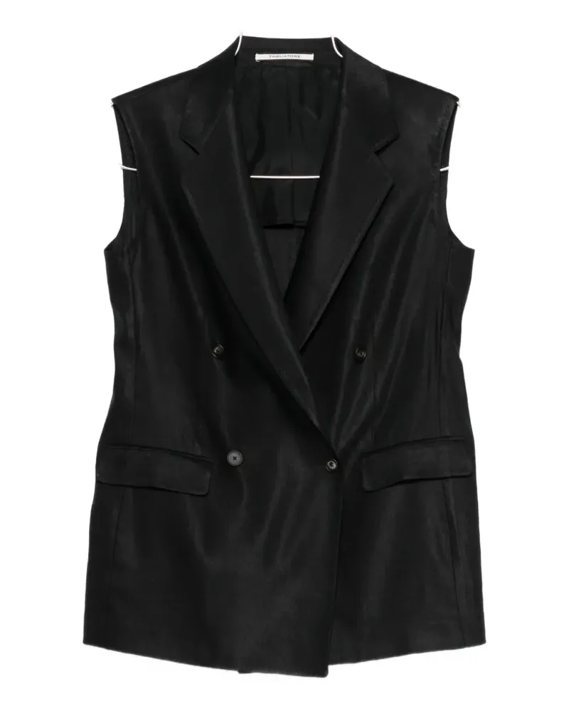 Tagliatore double-breasted sleeveless waistcoat - Schwarz Schwarz