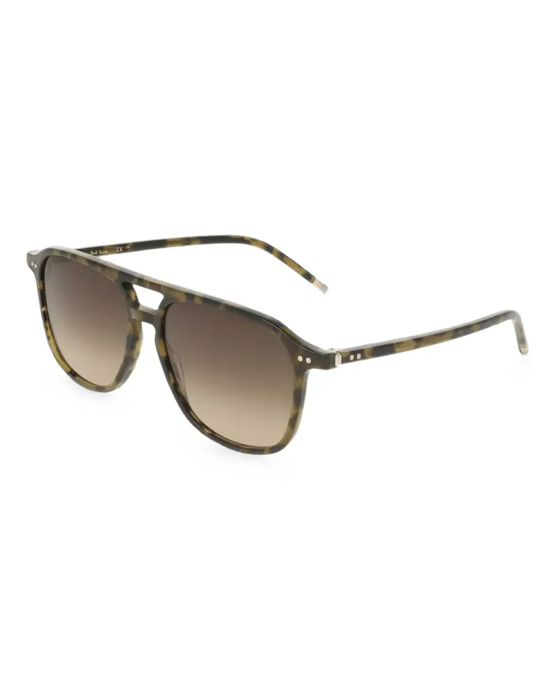 Paul Smith tortoiseshell-effect pilot-frame sunglasses - Braun Braun