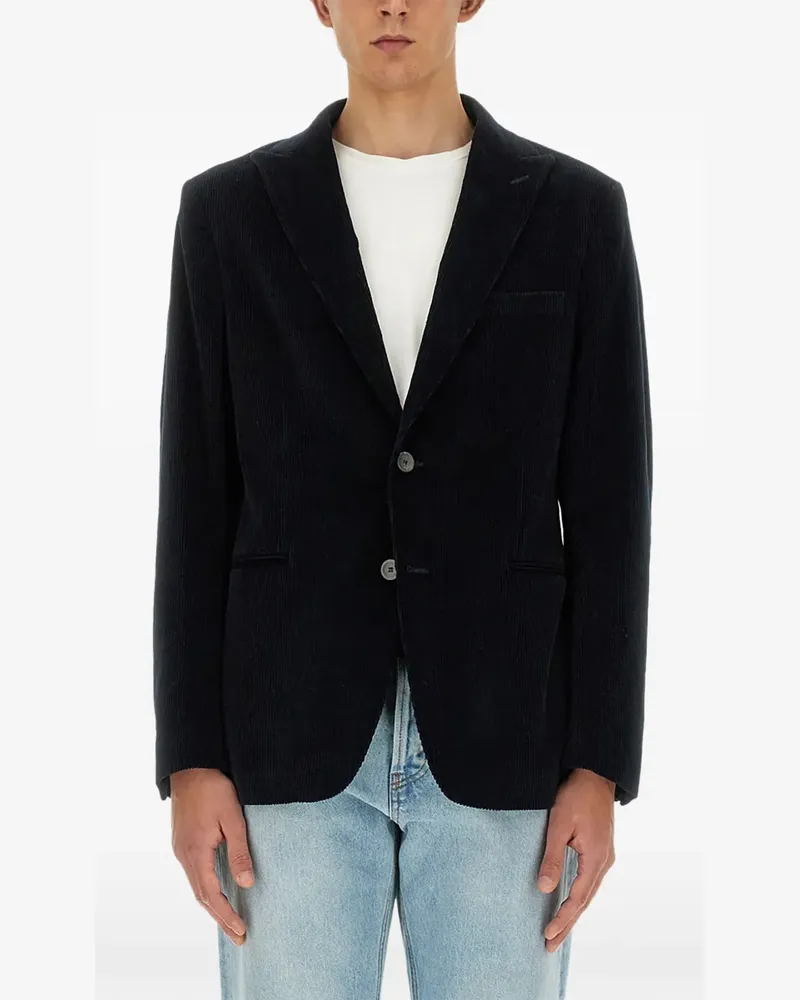 Tonello single-breasted cotton blazer - Blau Blau