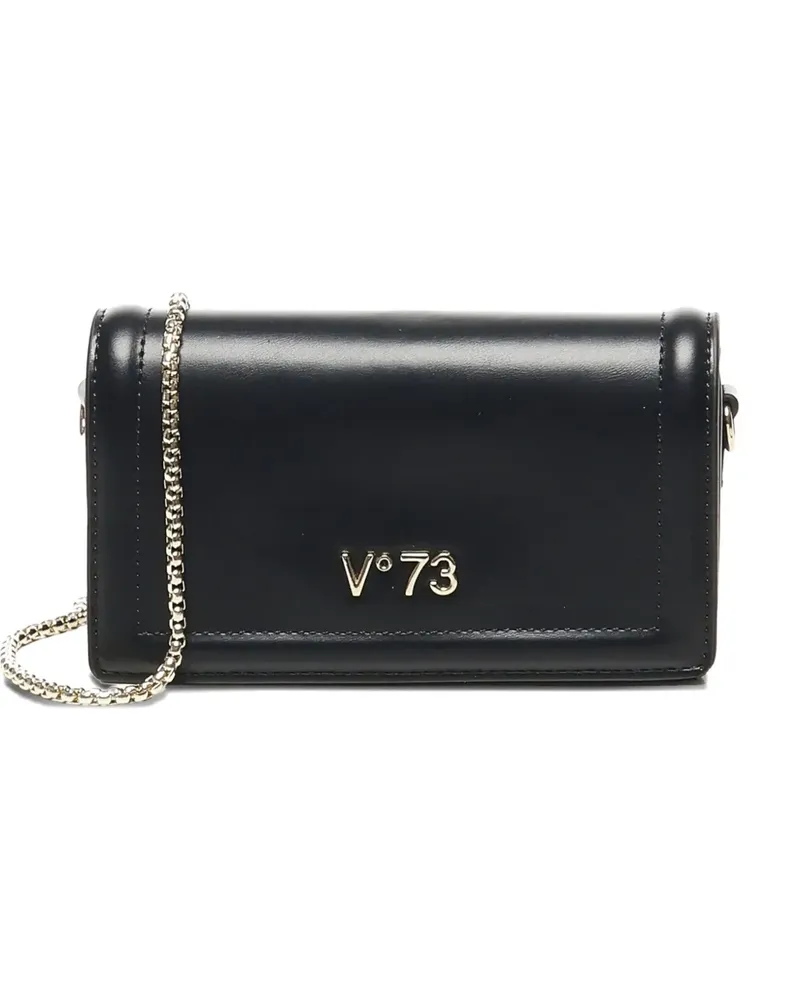 V°73 Schultertasche mit Kettenriemen - Schwarz Schwarz
