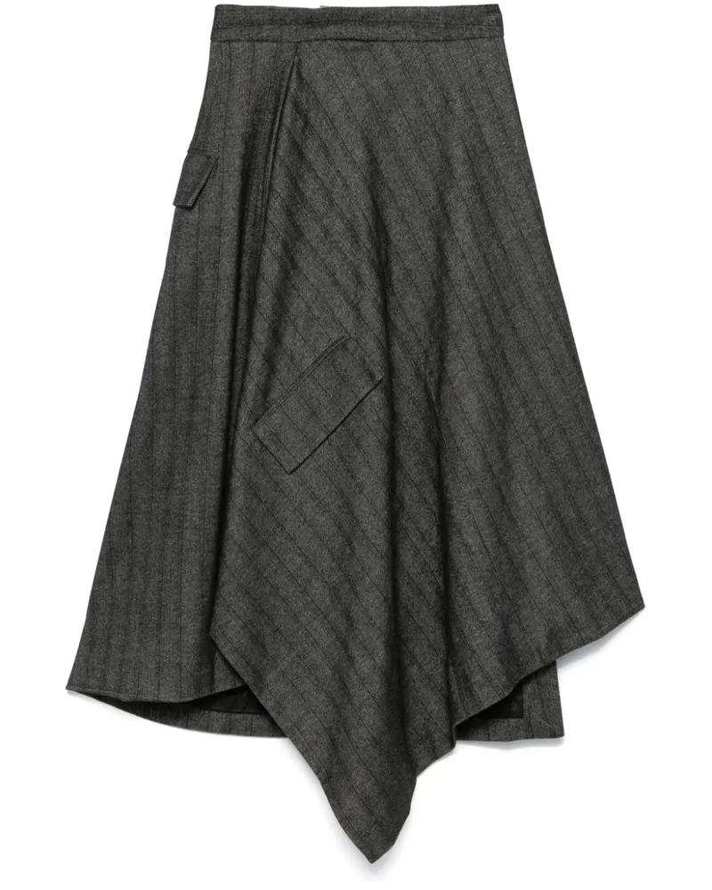 REMAIN Drapierter Rock - Grau Grau