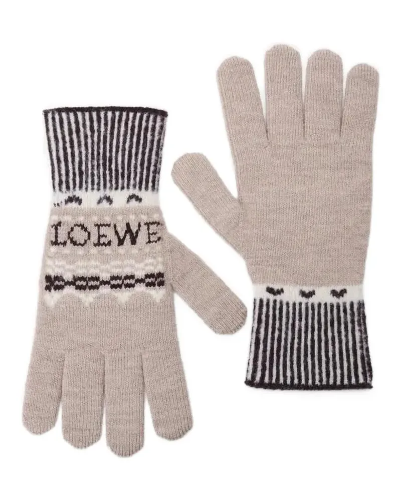 Loewe x Louis Wain Gloves in wool blend - Nude Nude