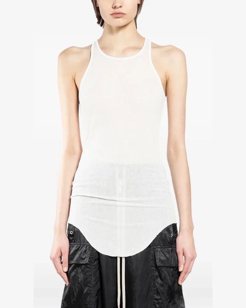 Rick Owens Geripptes Top - Weiß Weiß