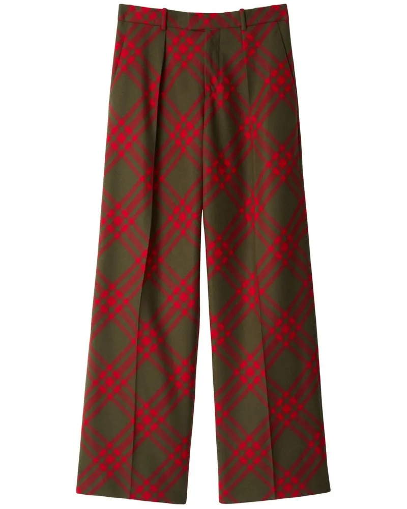 Burberry Klassische Hose mit Karomuster - Rot Rot